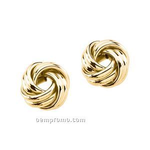 9-1/4mm Ladies' 14ky Knot Earring