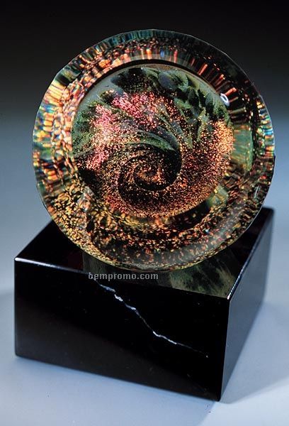 Copper Galaxy Sculpture W/ Marble Base