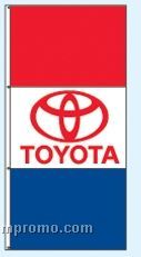 Double Face Dealer Free Flying Drape Flags - Toyota
