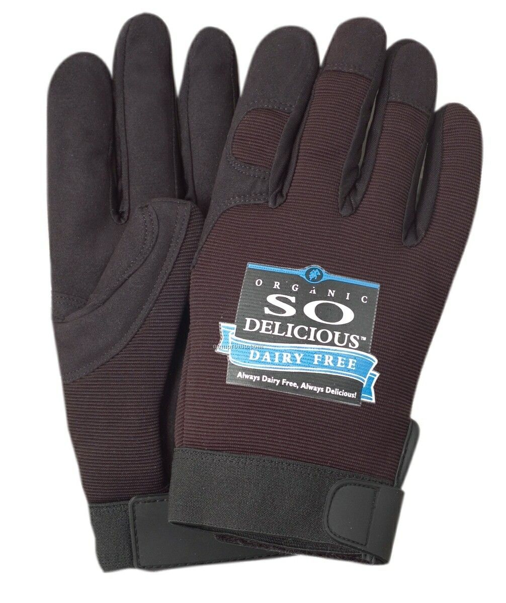 Men's Mechanics Gloves W/ Adjustable Wrist Closure (M-xl)