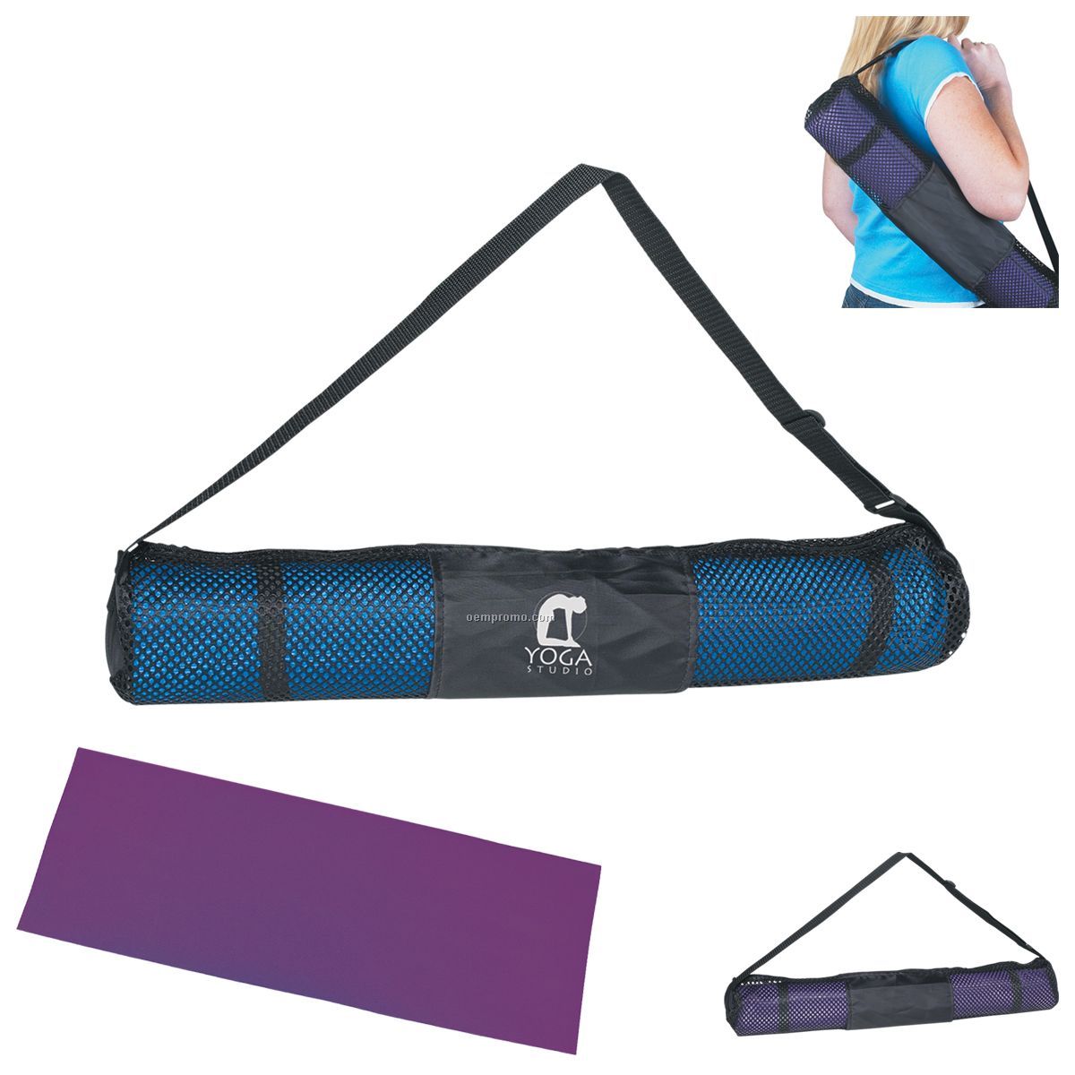Yoga Mat W/ Carrying Case (Blank)