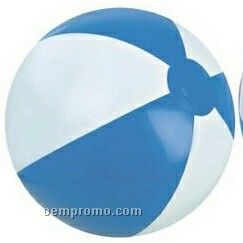 12" Inflatable Light Blue & White Beach Ball