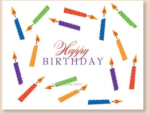 Birthday Scatter Card W/ Unlined Envelope