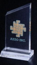 Economy Series Acrylic Slanted Top Award W/ Base (3"X7")