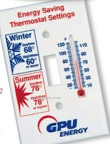 Light Switchplate W/ Thermometer