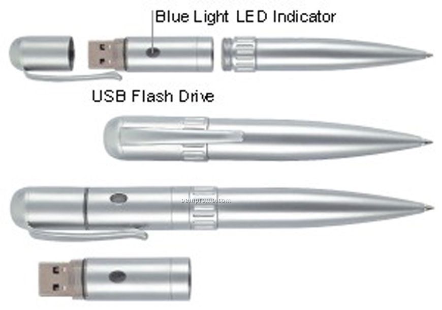 Multifunction USB Flash Drive With Pen / 256mb Memory