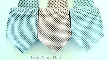 Silk Necktie - Light Dots