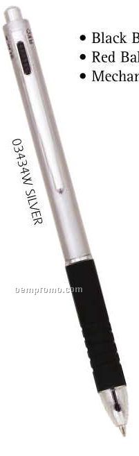 Slim 3 In 1 Series Pen (Silver) (Laser Engraved)