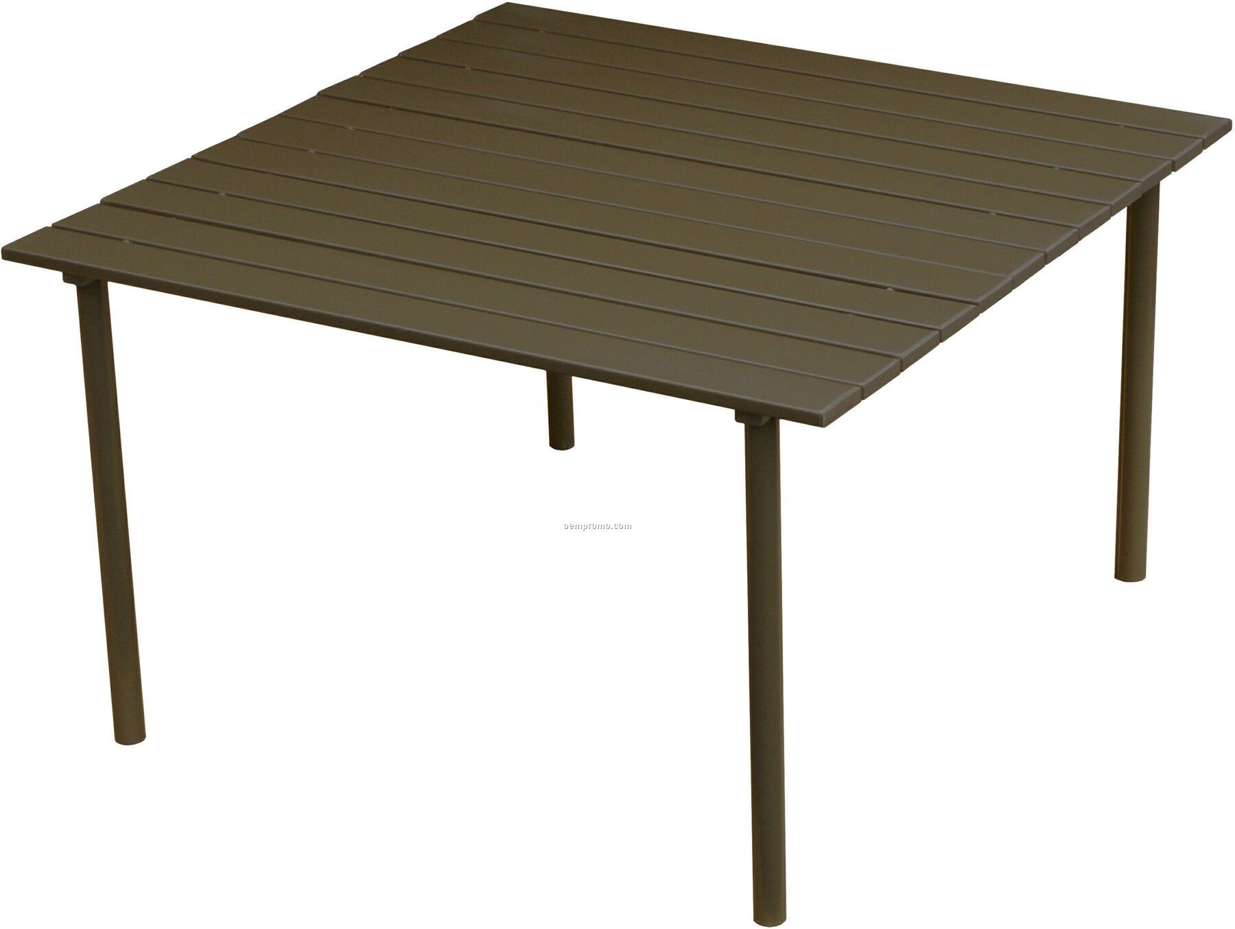 Collapsible Folding Low Brown Aluminum Table With Black Carry Bag