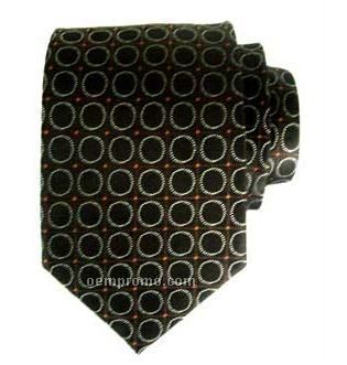 Silk Necktie - Dark Circles