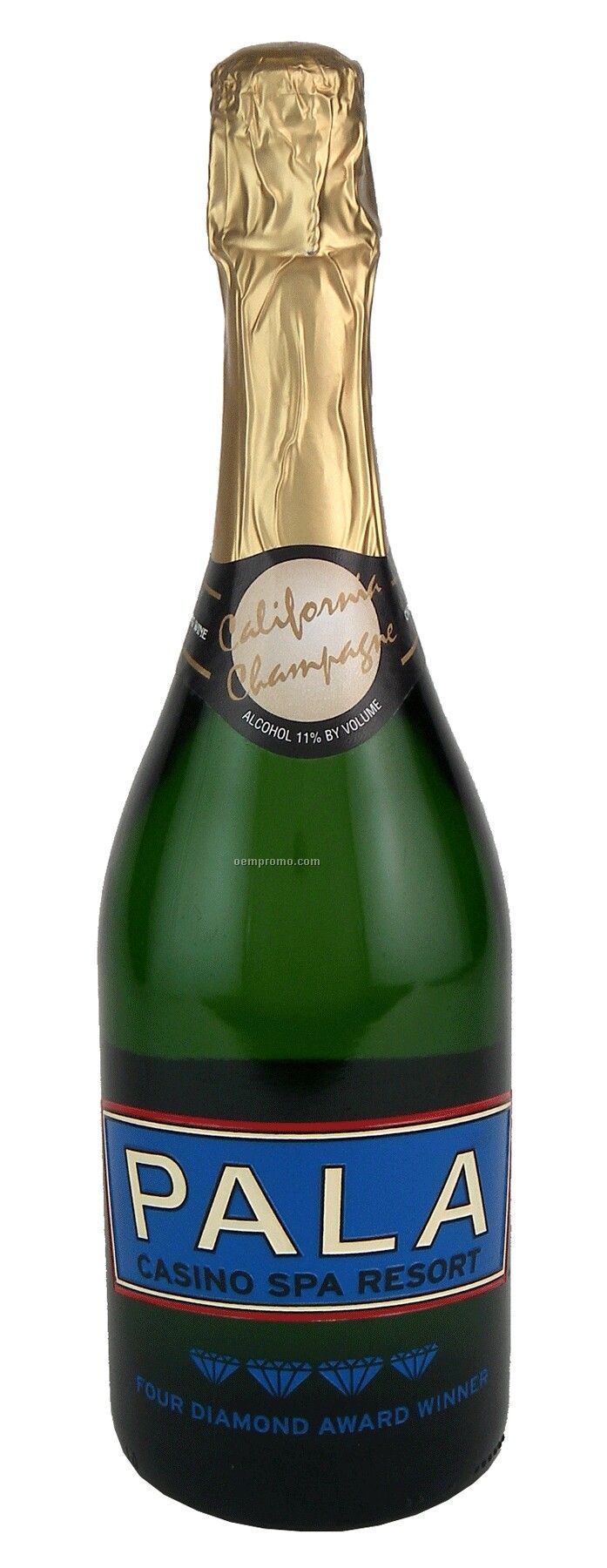 750ml California Champagne (Sparkling Wine) Etched With 3 Color Fill