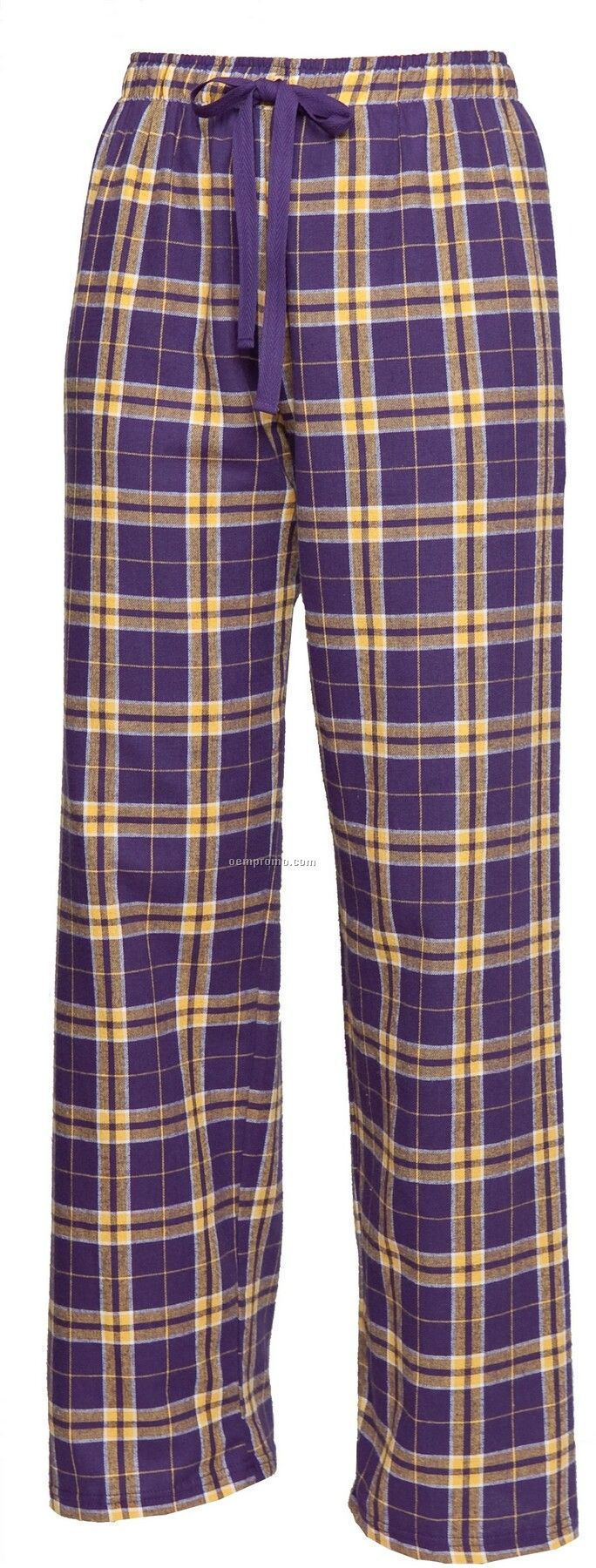 Adult Team Pride Flannel Pant In Purple & Gold Plaid