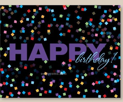 Confetti Greetings Birthday Card W/ Unlined Envelope