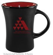 Hilo Collection 9 Oz. Matte Spoon Mug With Red Or Orange Interior