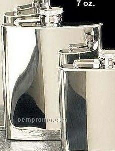 Stainless Steel Chrome Plated Flask (7 Oz.)