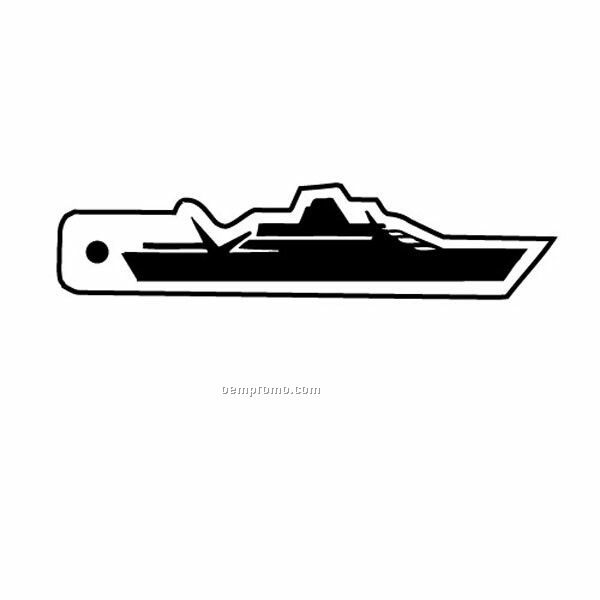Stock Shape Collection Cruise Ship 2 W/ Tab Key Tag