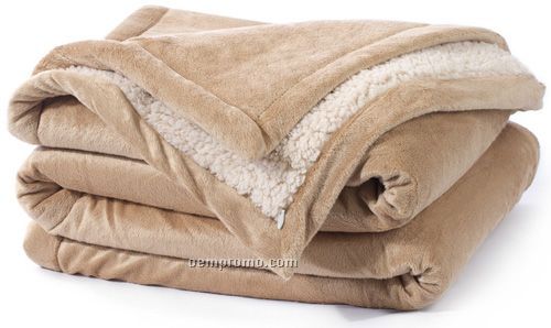 Camel Faux Sherpa Blankets