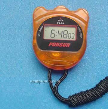 Translucent Stop Watch With Neck Cord