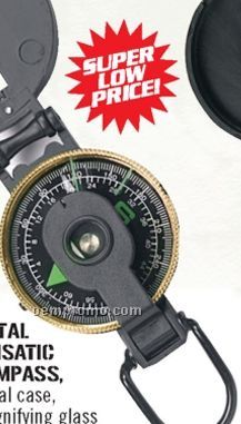 Metal Military Lensatic Compass With Magnifying Glass