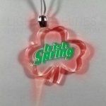 Shamrock / Lucky Charm Light Up Pendant Necklace W/ Red LED