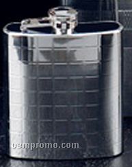 Stainless Steel 7 Oz. Flask W/ Check Design