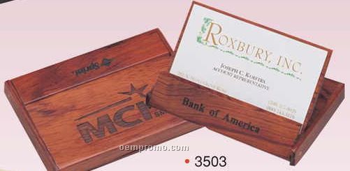 2-3/4"X3"X1/2" Rosewood Portable Business Card Display (Screened)