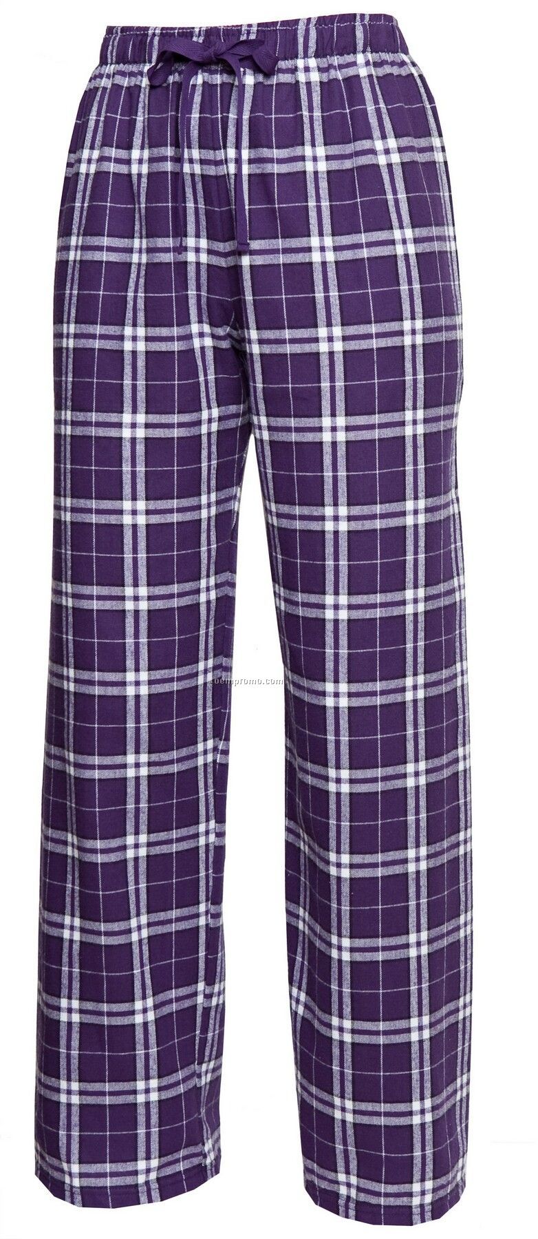 Adult Team Pride Flannel Pant In Purple & White Plaid