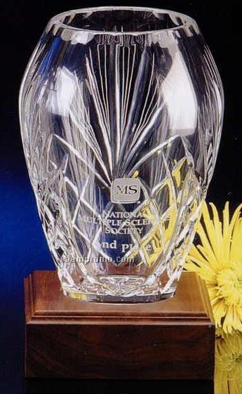 Medium Barrel Westgate Crystal Vase