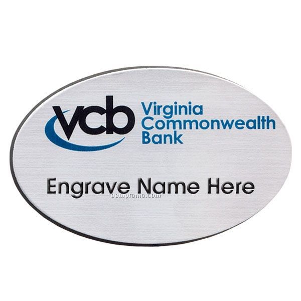 Oval Engraved Name Badge