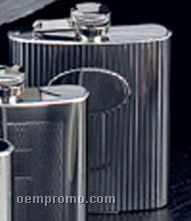 Stainless Steel 7 Oz. Flask W/ Medallion