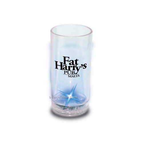 2 Oz. Clear Shotglass With Blue LED And 3 Light Settings