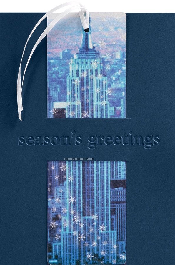 Empire State Building Bookmark Season Greeting Card (Verse Only)