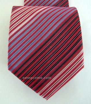 Silk Necktie - Broad & Narrow Stripe