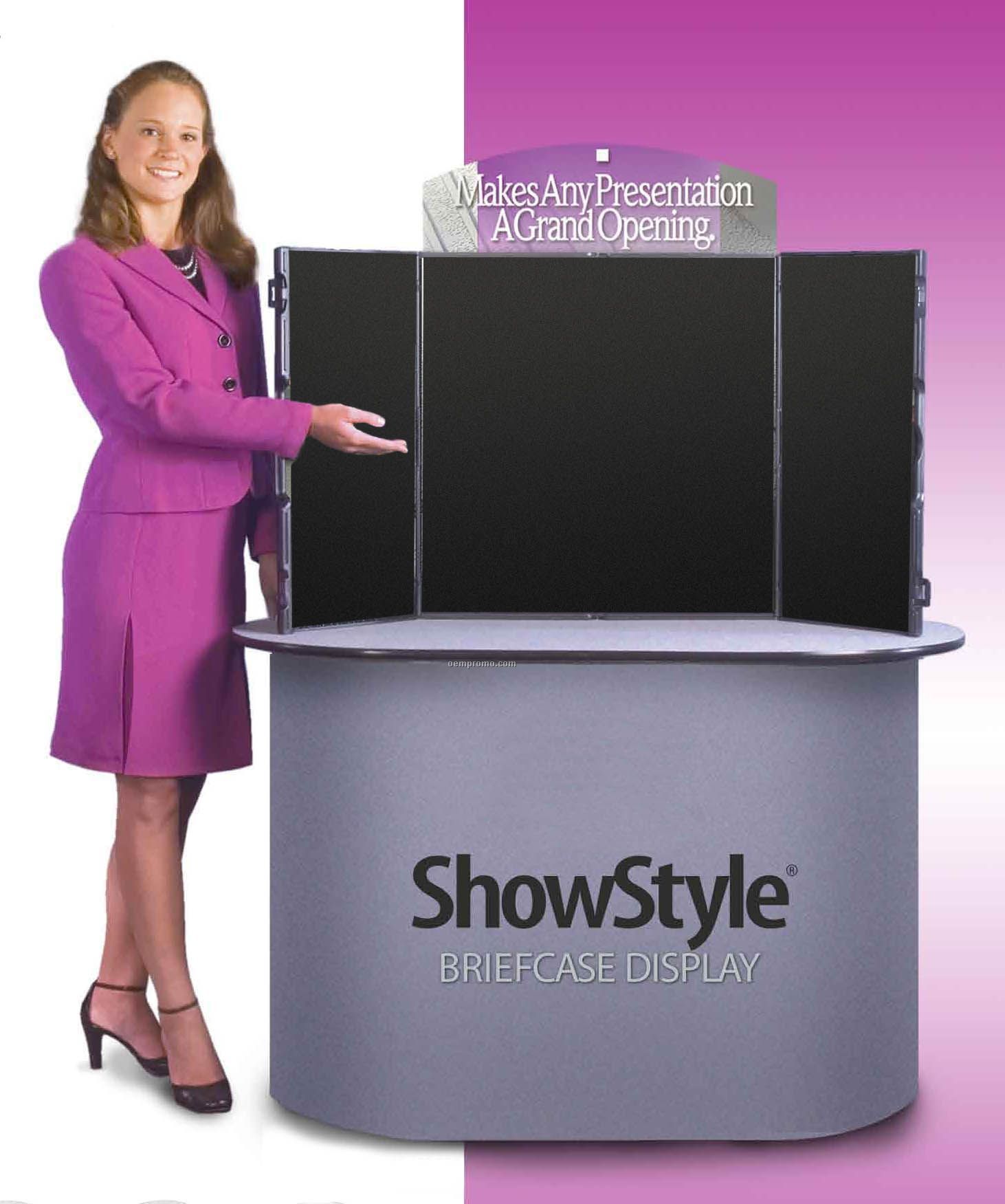 Showstyle Table Top Display With Custom Header