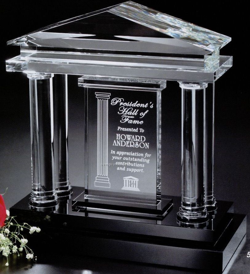 Signature Gallery Crystal Parthenon Award (12"X12 3/4"X6")