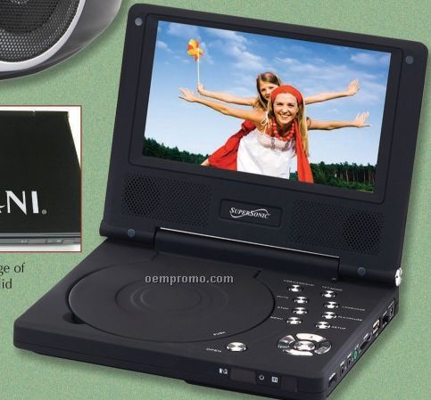 Top Loading Portable DVD Player - Screen Printed