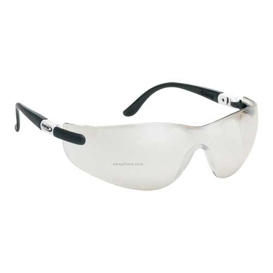 Wrap-around Safety Eyeglasses With Ratchet Temples (Indoor-outdoor Lens)