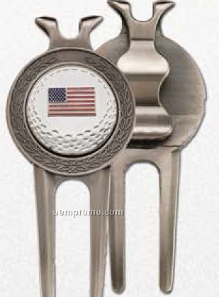 Zinc Alloy Divot Tool With Magnetic Custom Ball Marker