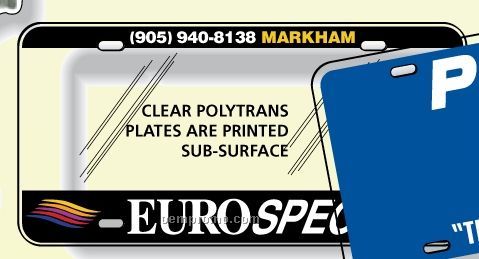 4-color Process Clear Polytrans License Plate (6