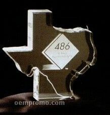 Acrylic Paperweight Up To 12 Square Inches / Texas With Flat Bottom
