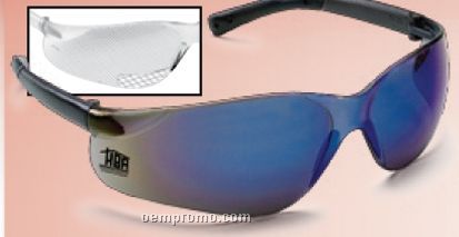 Bearkat Single Wrap Around Lens Design Glasses W/ Integral Sideshields