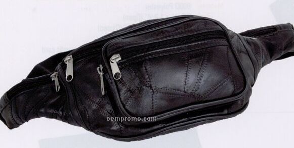 Leather Fanny Pack W/ Plastic Snap Buckle