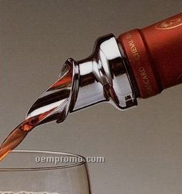Metalla Chrome Metal Wine Pourer/ Stopper