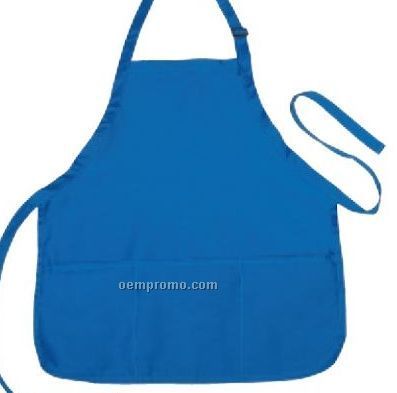 Poly Cotton Apron W/ 3 Pockets