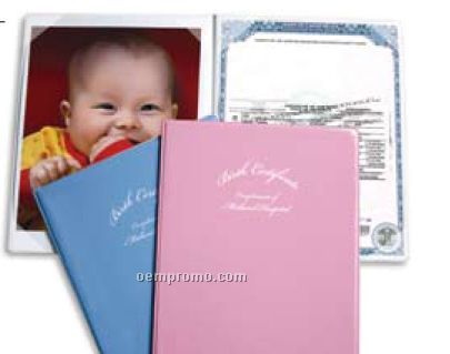 Vinyl Birth Certificate Holder & Picture Frame