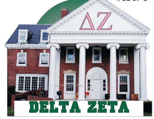 Delta Zeta Sorority House Acrylic Coaster W/ Felt Back