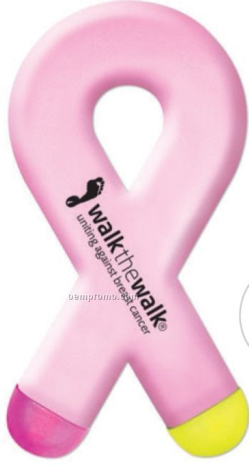 Highlight The Fight Awareness Ribbon Double Sided Highlighter