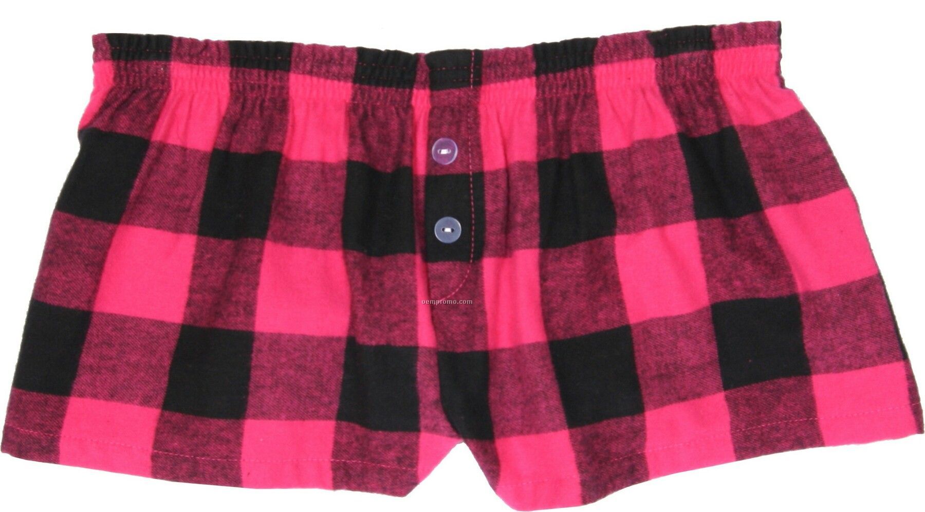 Ladies' For Sure Fuchsia Pink Flannel Bitty Boxer Short
