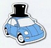 Bug Automobile W/ Top Hat Hanging Air Freshener