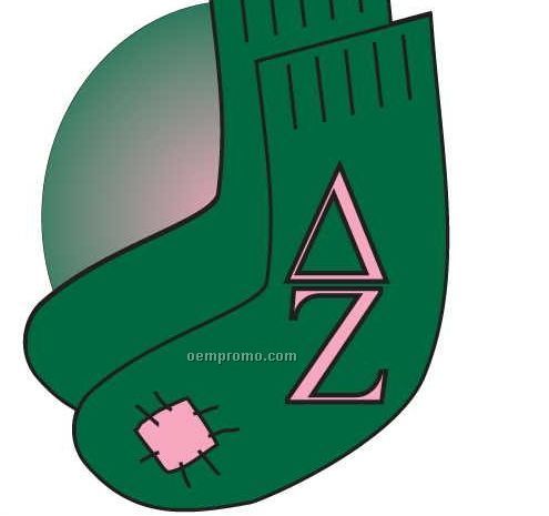 Delta Zeta Sorority Socks Acrylic Coaster W/ Felt Back